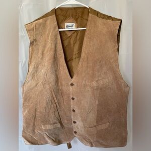 Leather Suede Vest Size 4X